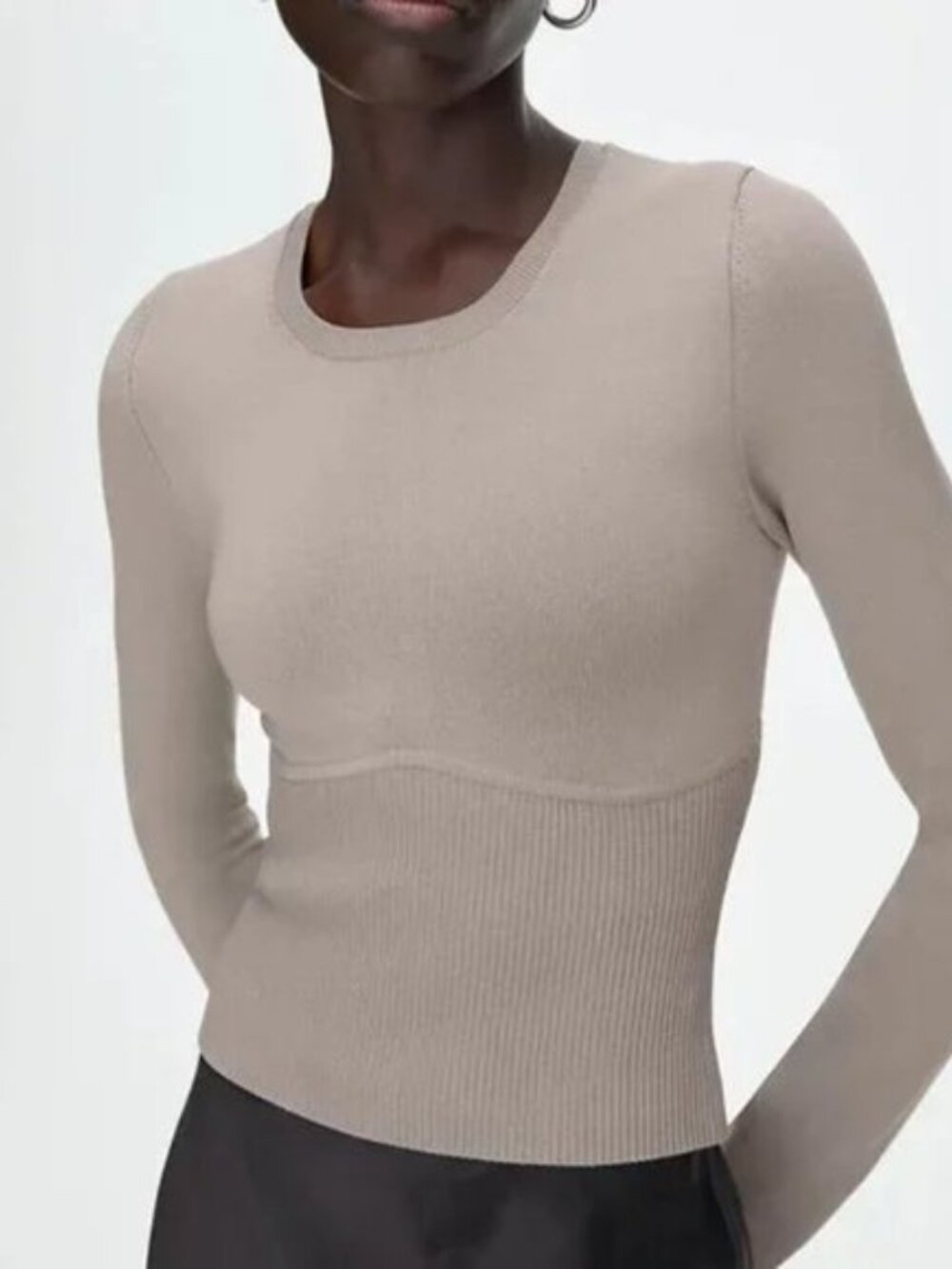 Babaton Sculpt Knit Empire Longsleeve Top